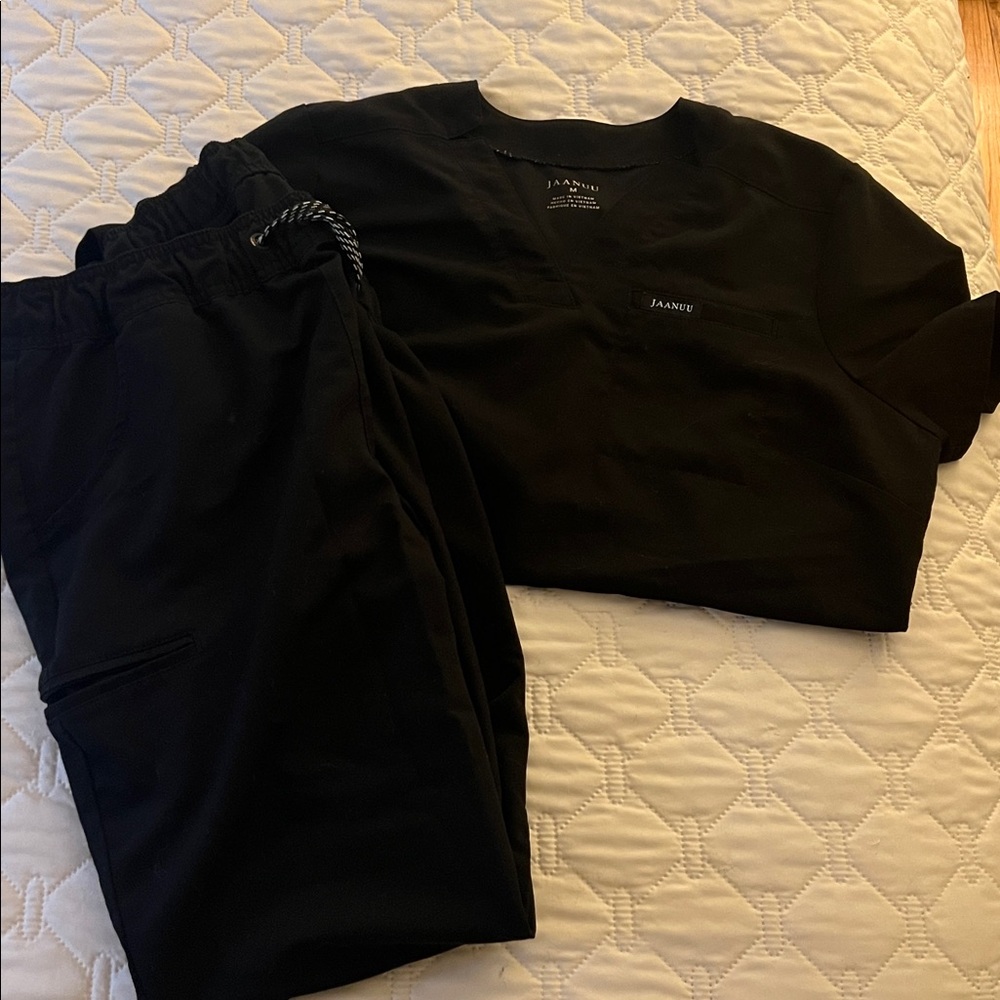 Jaanuu Midnight Black Medical Uniform